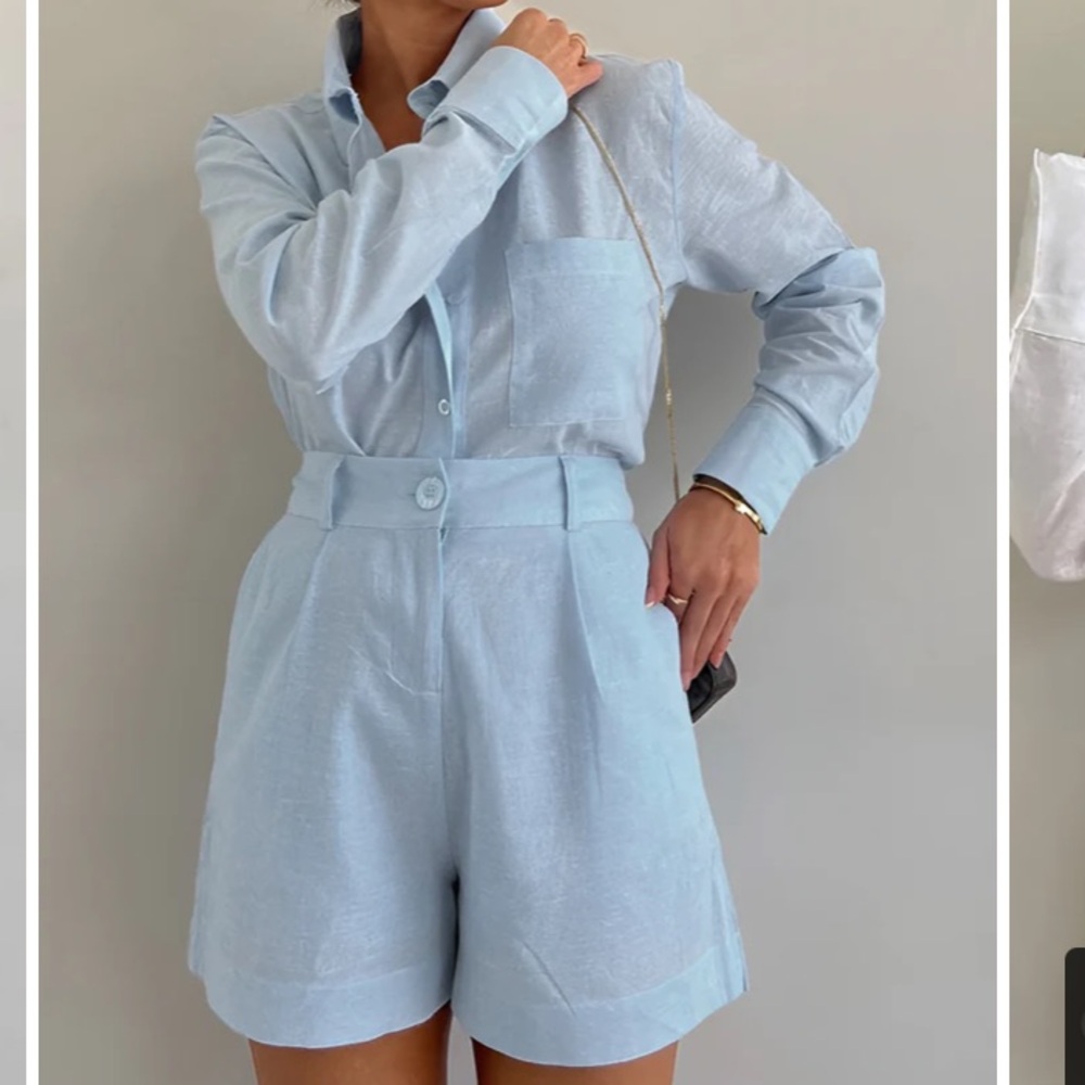 Commense Light Blue Linen Set - Picture 4 of 4